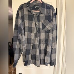Zoo York Gray and Black Plaid Shirt XXL